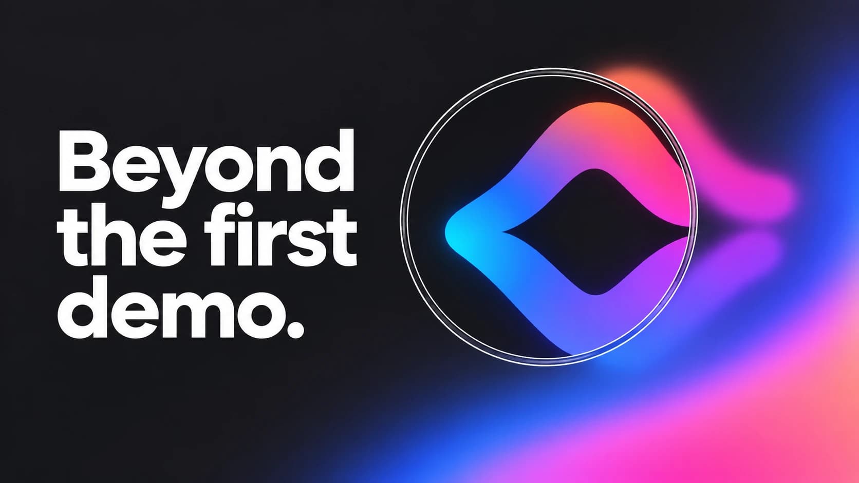 Beyond the first demo. A fine circular lens brings a colorful ribbon into focus.